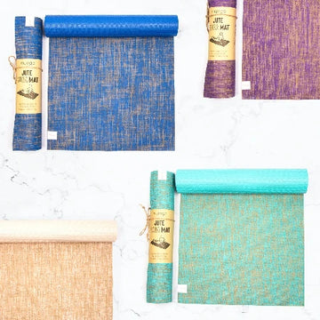 Yoga mat - Jute (Royal Blue)