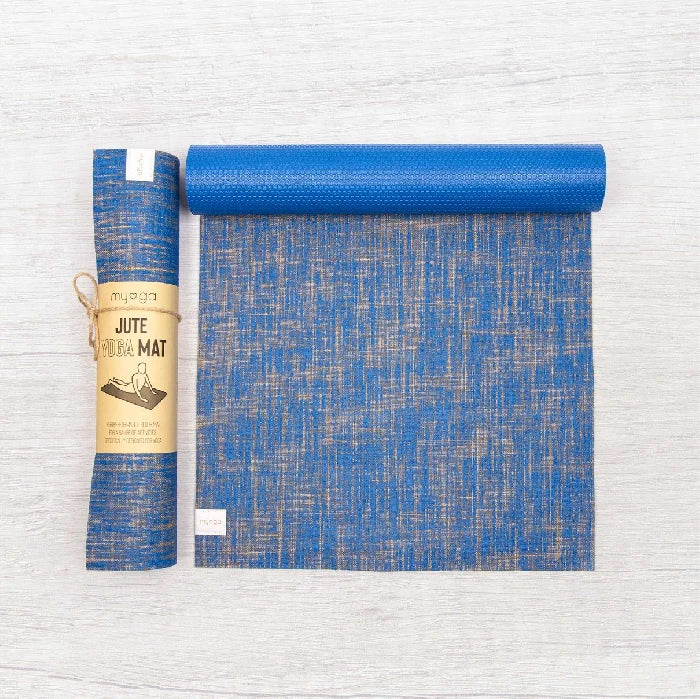 Yogamatte - Jute (Royal Blue)
